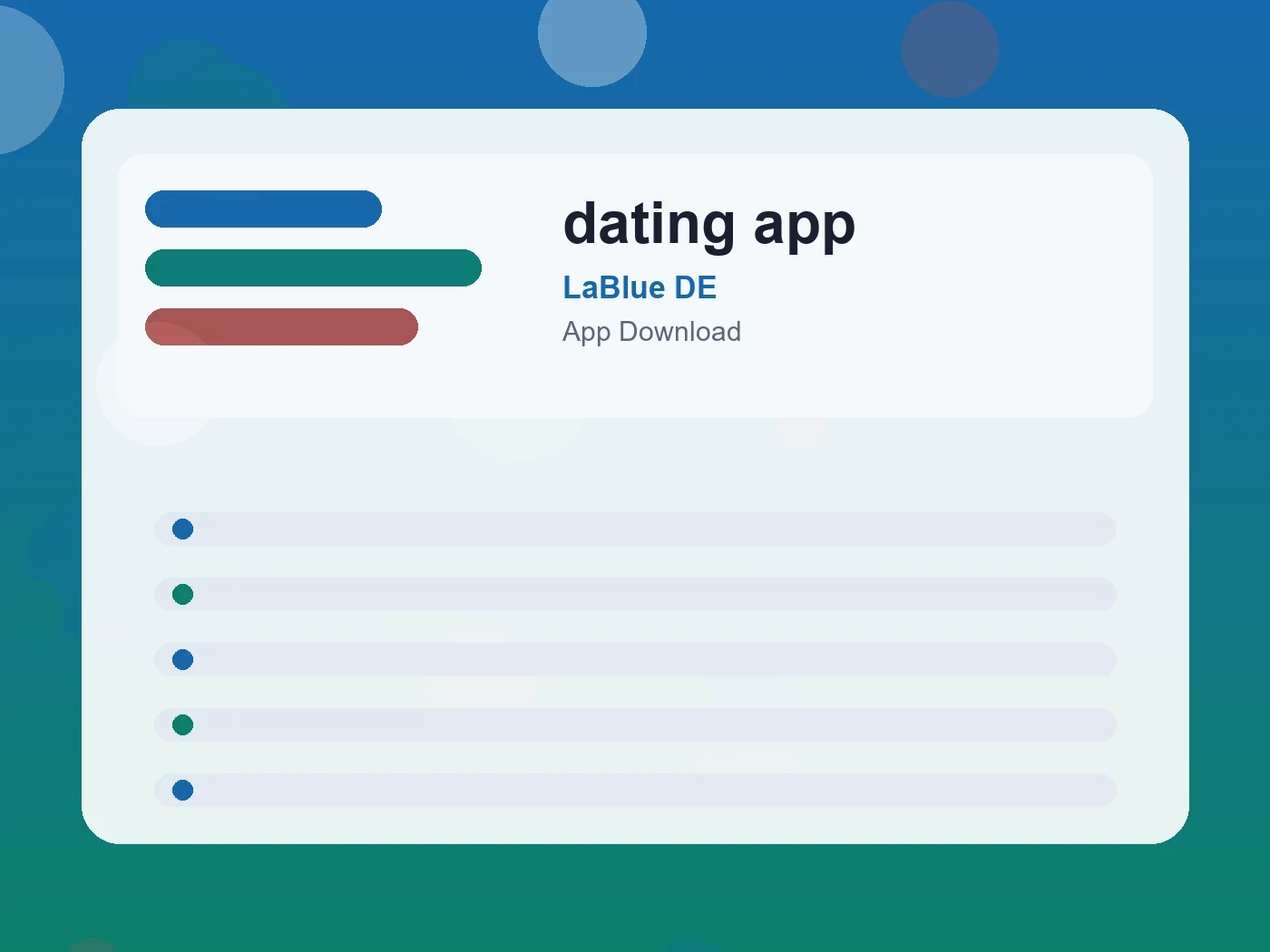 LaBlue DE dating app guide visual