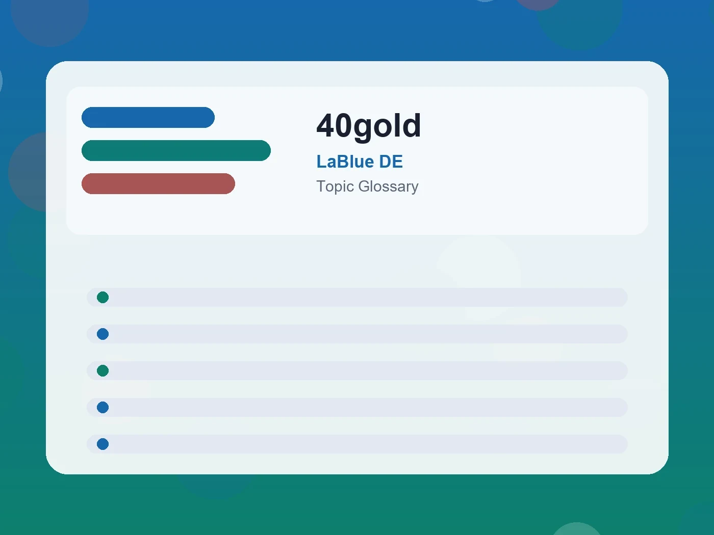 LaBlue DE 40gold guide visual