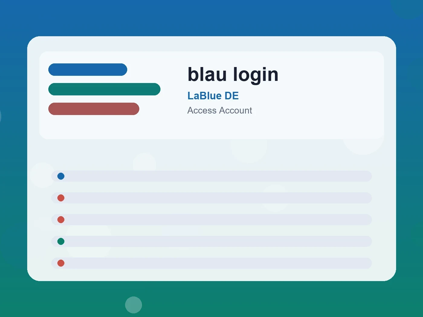 LaBlue DE blau login guide visual
