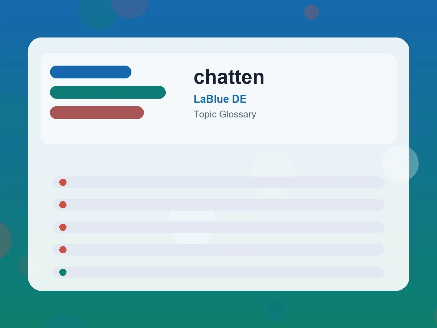LaBlue DE chatten guide visual
