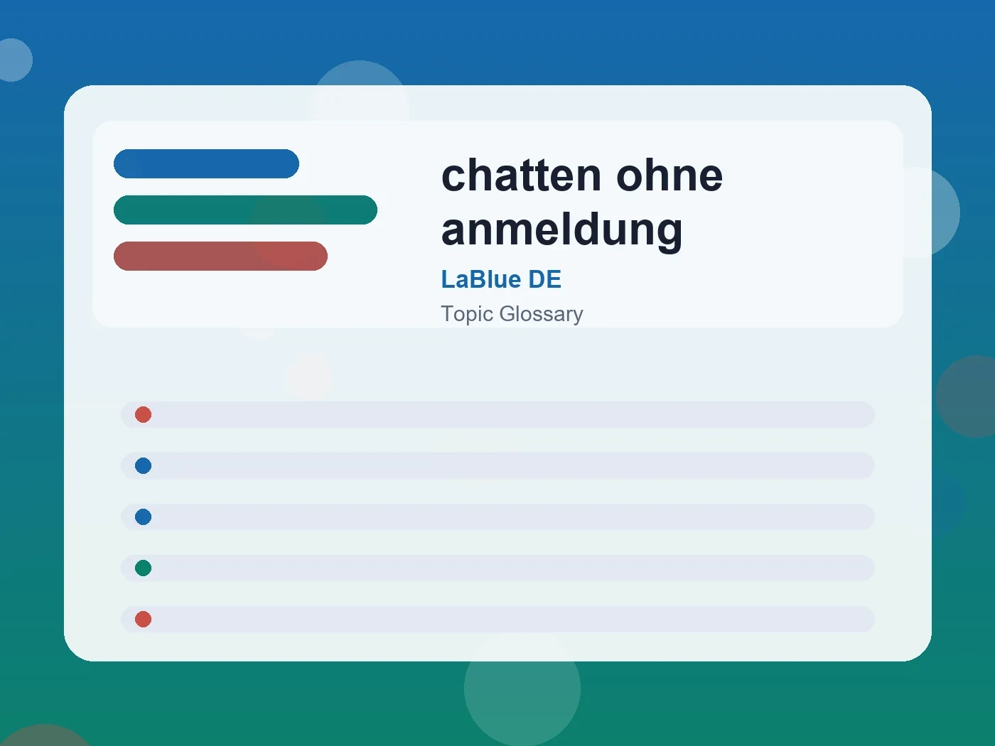 LaBlue DE chatten ohne anmeldung guide visual