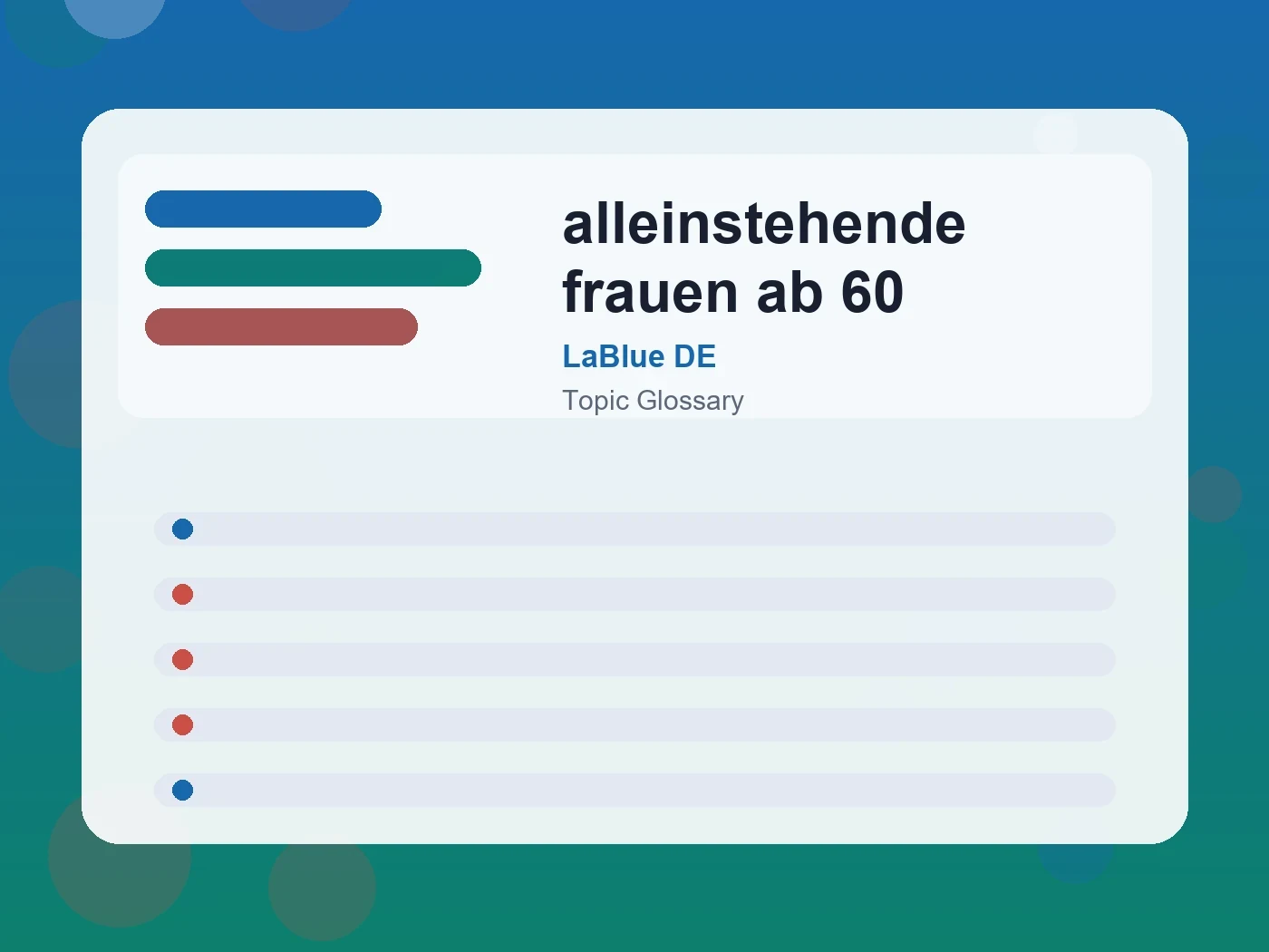 LaBlue DE alleinstehende frauen ab 60 guide visual