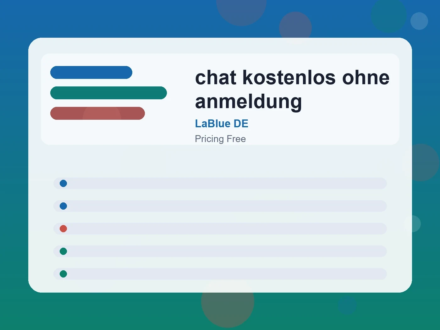 LaBlue DE chat kostenlos ohne anmeldung guide visual