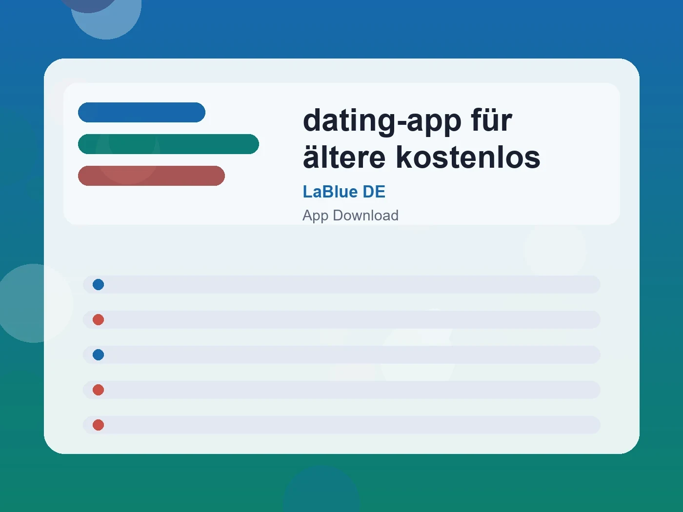 LaBlue DE dating-app für ältere kostenlos guide visual