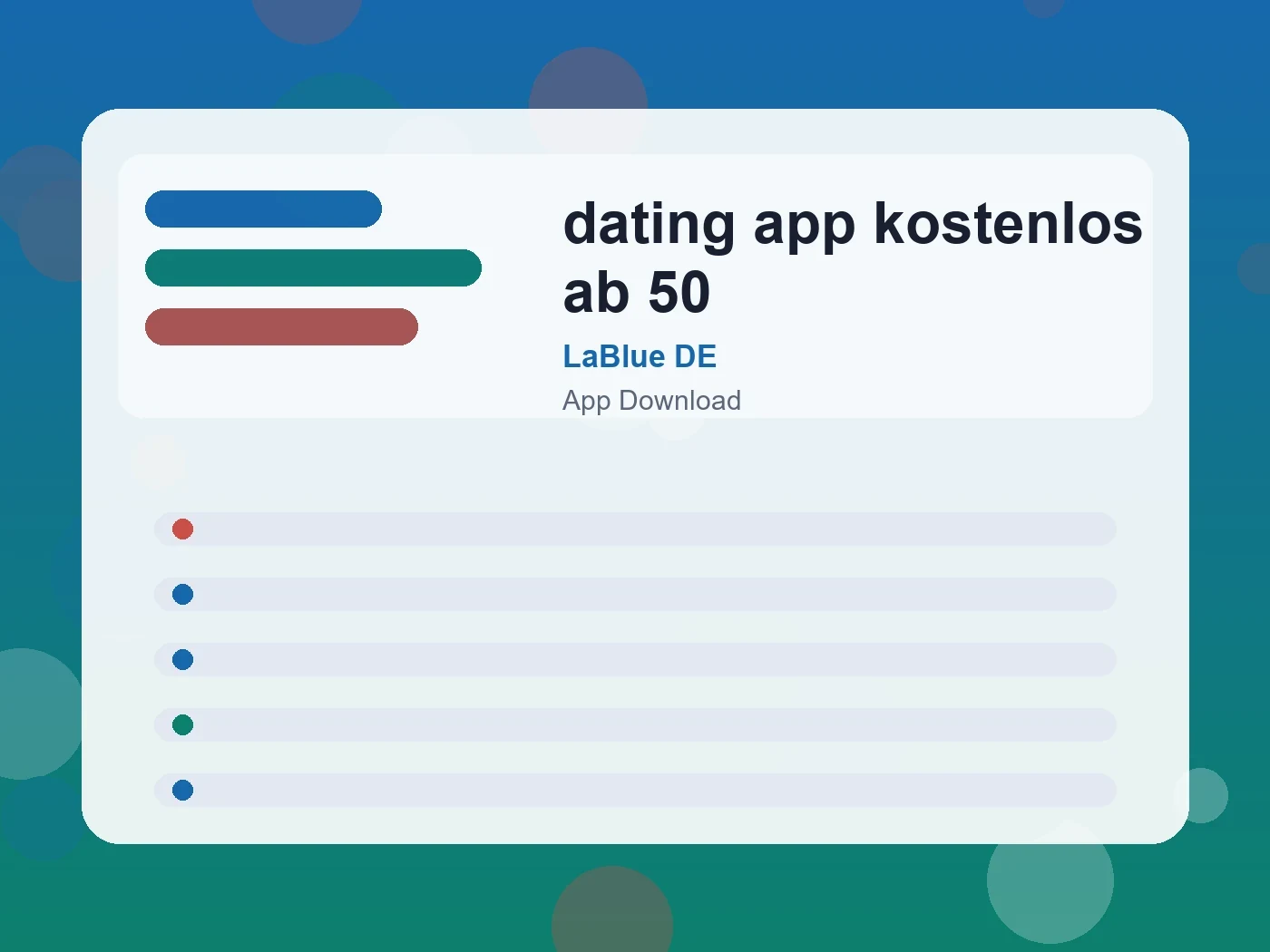 LaBlue DE dating app kostenlos ab 50 guide visual