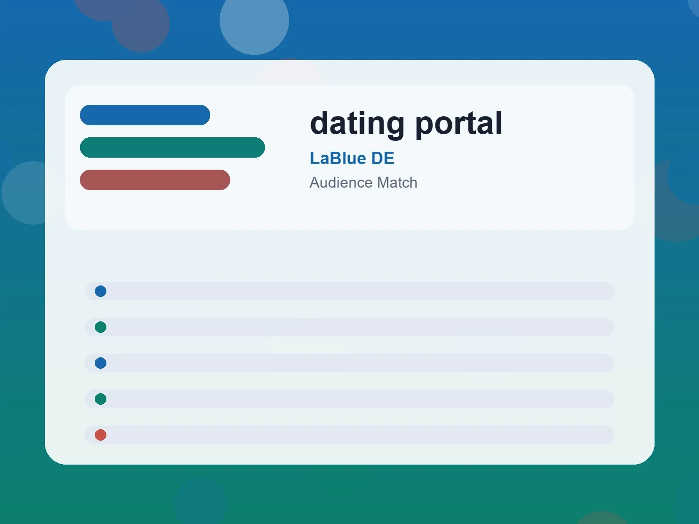 LaBlue DE dating portal guide visual