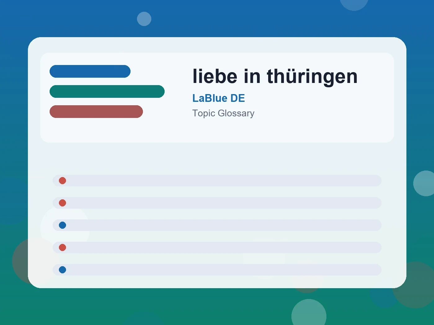LaBlue DE liebe in thüringen guide visual