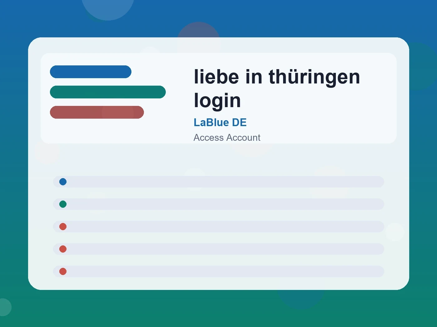 LaBlue DE liebe in thüringen login guide visual