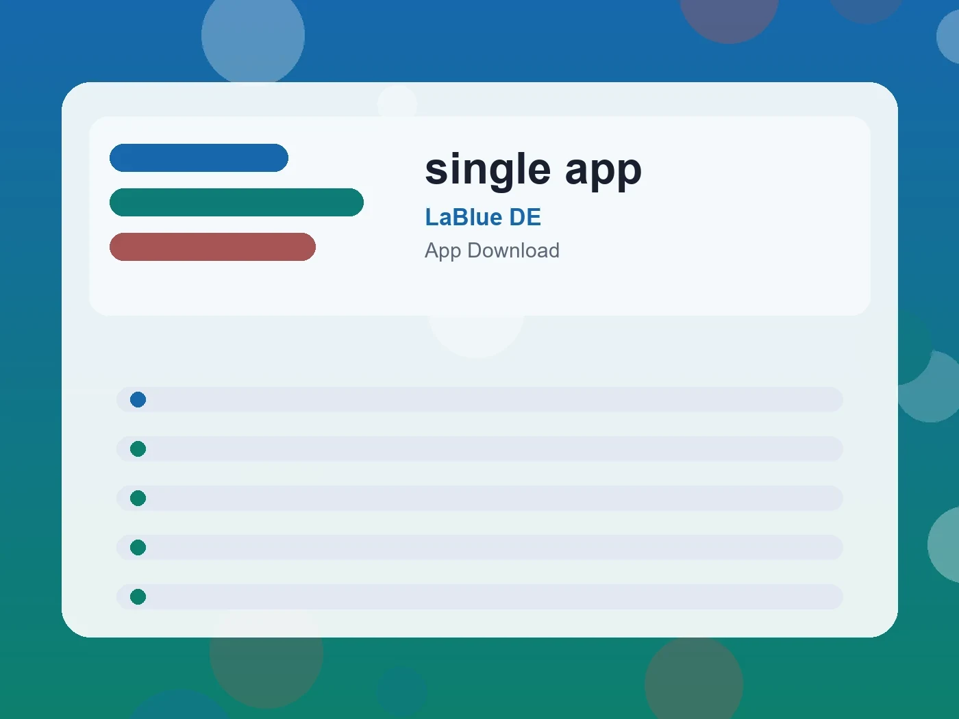 LaBlue DE single app guide visual