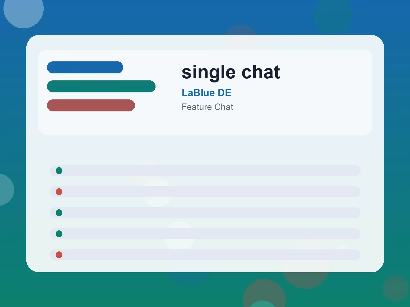 LaBlue DE single chat guide visual