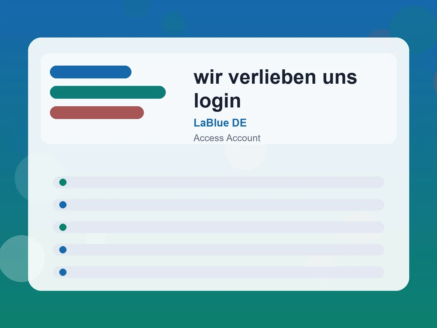LaBlue DE wir verlieben uns login guide visual