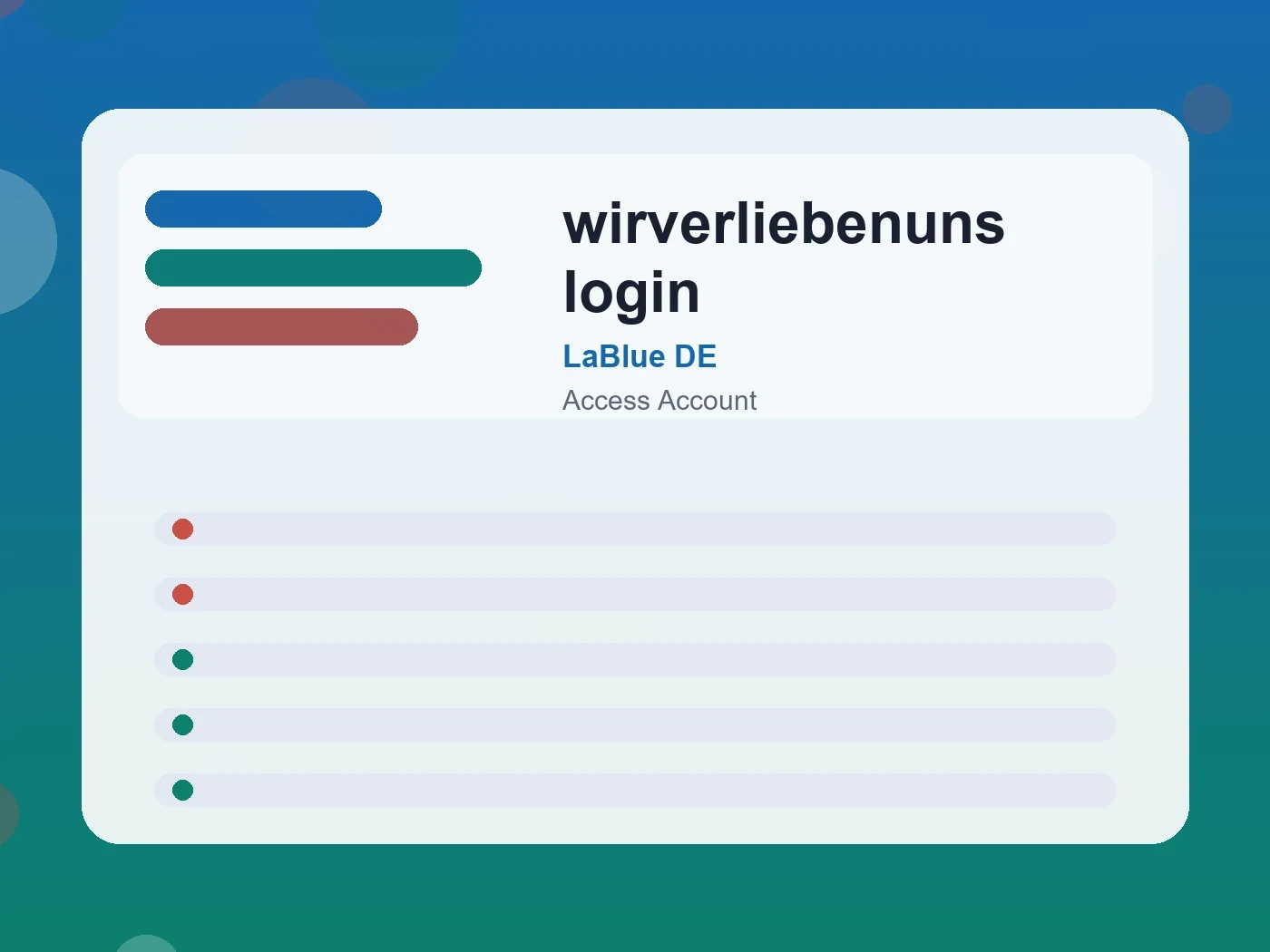 LaBlue DE wirverliebenuns login guide visual