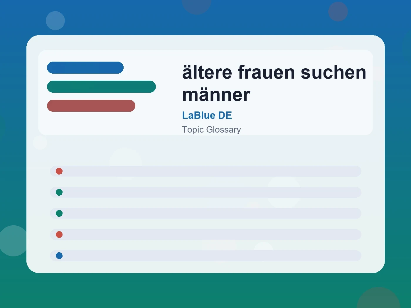LaBlue DE ältere frauen suchen männer guide visual