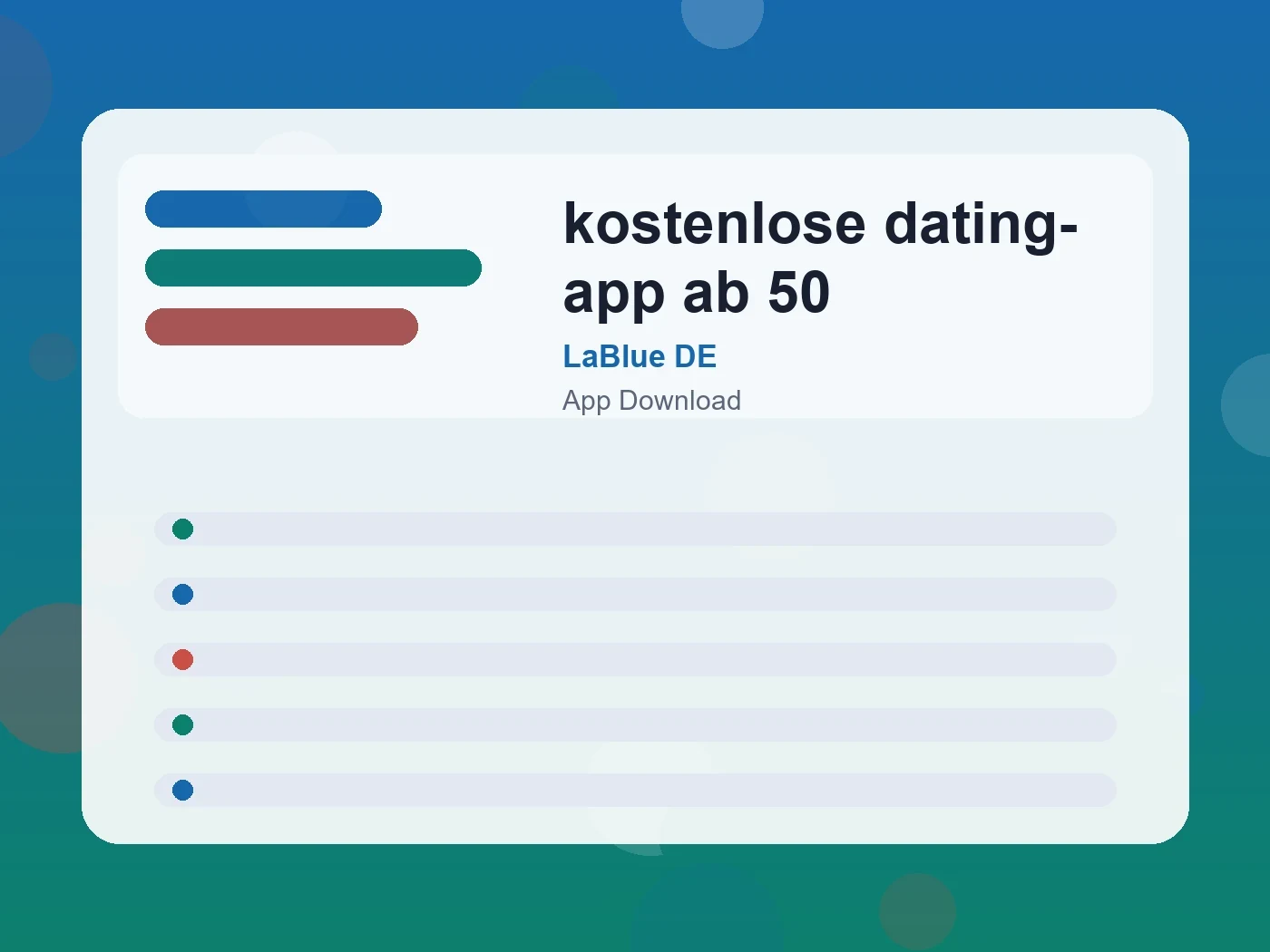 LaBlue DE kostenlose dating-app ab 50 guide visual