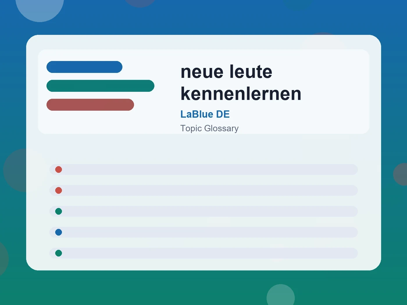 LaBlue DE neue leute kennenlernen guide visual