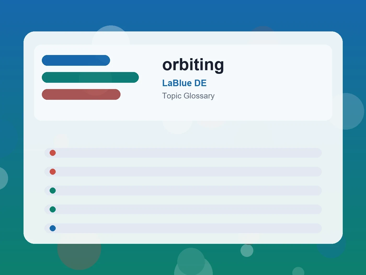 LaBlue DE orbiting guide visual